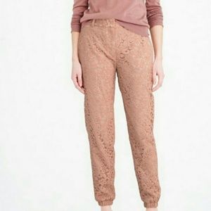 J Crew Collection Lace Pant Joggers Blush